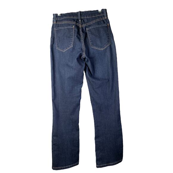 NYDJ Jeans Womens 2 Blue Denim Dark Wash Cotton Billie Mini Boot Cut Mid-Rise - Picture 3 of 9